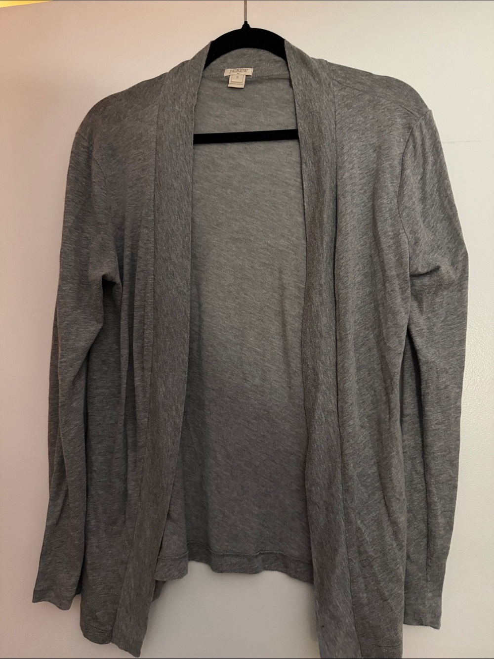 J. Crew Light Gray Open-Front Cardigan